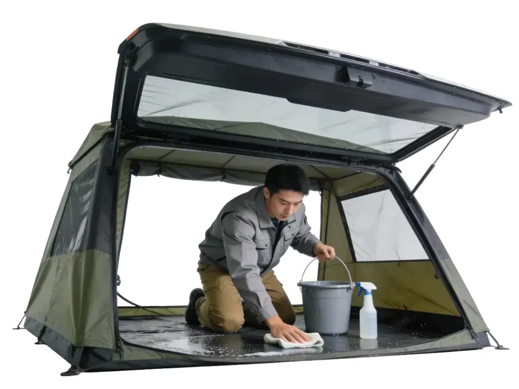 Reinigung & Desinfektion Dachzelt